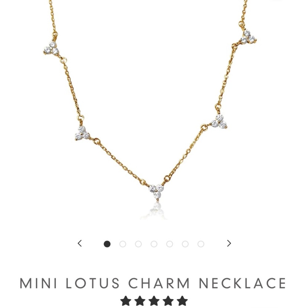 Mickeys Girl Lotus Charm Necklace